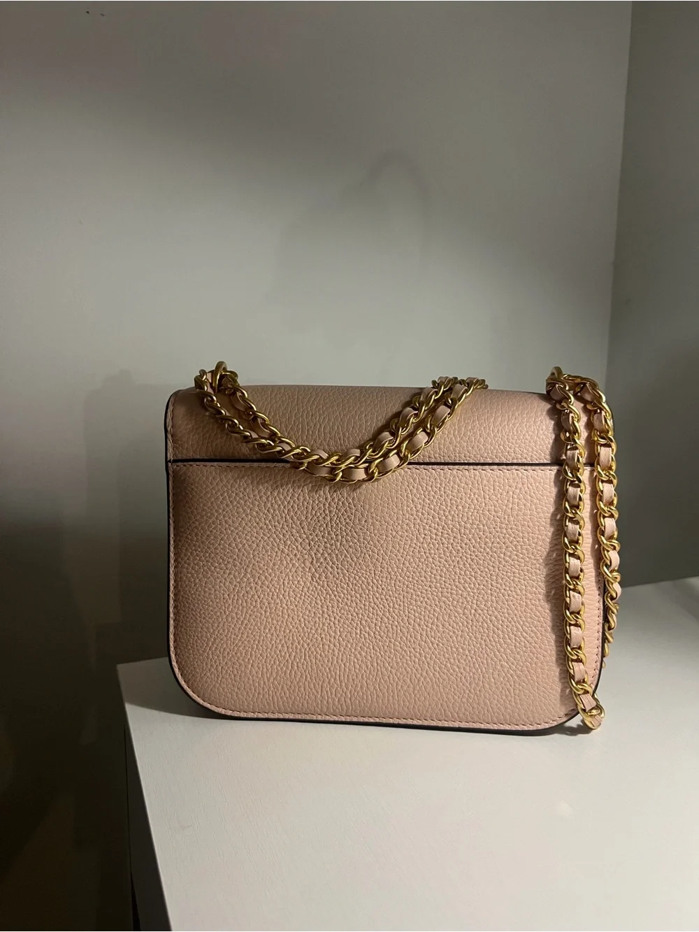 Tory burch Britten pink pebbles leather shoulder bag
